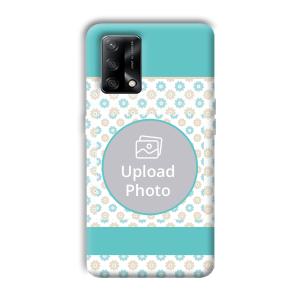 Blue Flowers Customized Printed Back Cover for Oppo F19
