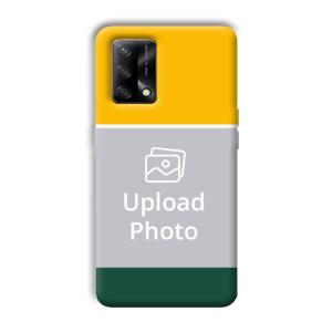 Yellow Green Customized Printed Back Cover for Oppo F19