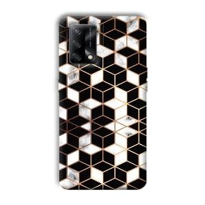 Black Cubes Phone Customized Printed Back Cover for Oppo F19