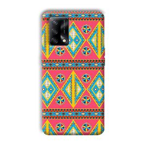 Colorful Rhombus Phone Customized Printed Back Cover for Oppo F19