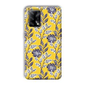 Yellow Fabric Design Phone Customized Printed Back Cover for Oppo F19