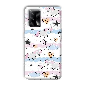 Unicorn Pattern Phone Customized Printed Back Cover for Oppo F19