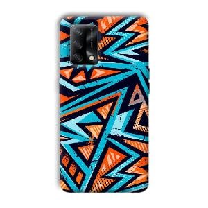 Zig Zag Pattern Phone Customized Printed Back Cover for Oppo F19
