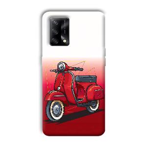 Red Scooter Phone Customized Printed Back Cover for Oppo F19