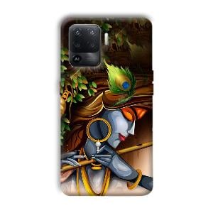 Krishna & Flute Phone Customized Printed Back Cover for Oppo F19 Pro
