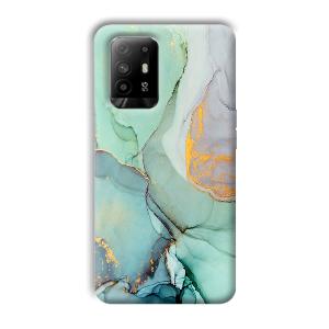 Green Marble Phone Customized Printed Back Cover for Oppo F19 Pro Plus