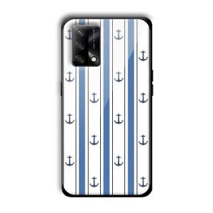 Sailor Anchors Customized Printed Glass Back Cover for Oppo F19
