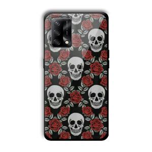 Red Skull Customized Printed Glass Back Cover for Oppo F19