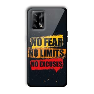 No Fear Customized Printed Glass Back Cover for Oppo F19