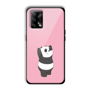 Pink Panda Customized Printed Glass Back Cover for Oppo F19