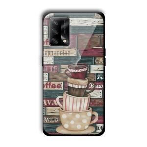 Coffee Design Customized Printed Glass Back Cover for Oppo F19