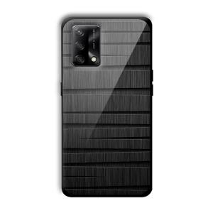 Black Wooden Pattern Customized Printed Glass Back Cover for Oppo F19