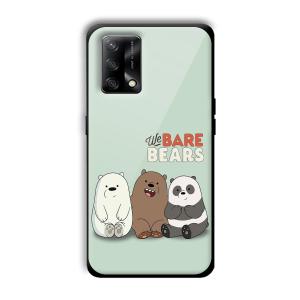 We Bare Bears Customized Printed Glass Back Cover for Oppo F19