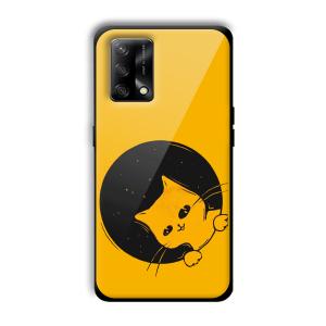 Sneaky Cat Customized Printed Glass Back Cover for Oppo F19