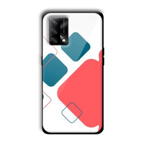 Abstract Squares Customized Printed Glass Back Cover for Oppo F19