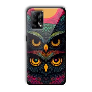 2 Owls Customized Printed Glass Back Cover for Oppo F19