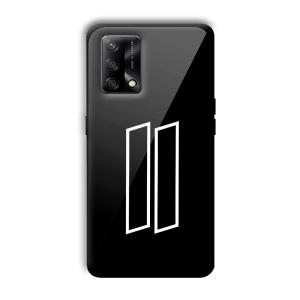 2 Stripes Customized Printed Glass Back Cover for Oppo F19