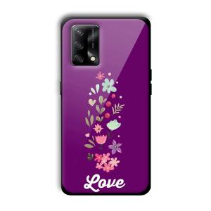Purple Love Customized Printed Glass Back Cover for Oppo F19