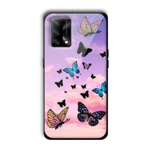 Butterflies Customized Printed Glass Back Cover for Oppo F19