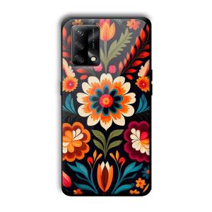 Flowers Customized Printed Glass Back Cover for Oppo F19