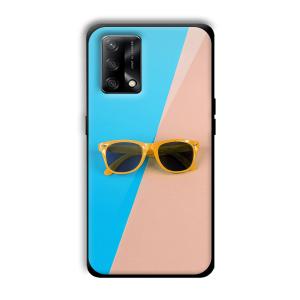 Cool Sunglasses Customized Printed Glass Back Cover for Oppo F19