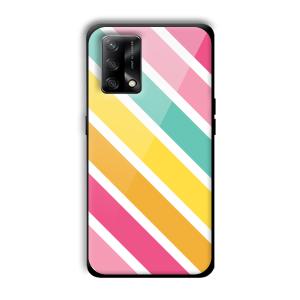 Solid Stripes Customized Printed Glass Back Cover for Oppo F19