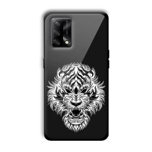 Angry Lion Customized Printed Glass Back Cover for Oppo F19