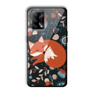 Sleepy Fox Customized Printed Glass Back Cover for Oppo F19