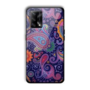 Purple Art Customized Printed Glass Back Cover for Oppo F19