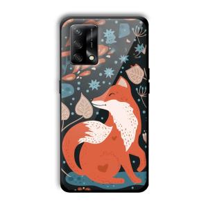 Cute Fox Customized Printed Glass Back Cover for Oppo F19