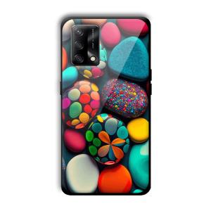 Colored Pebbles Customized Printed Glass Back Cover for Oppo F19