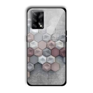 Blocks of Grey Customized Printed Glass Back Cover for Oppo F19