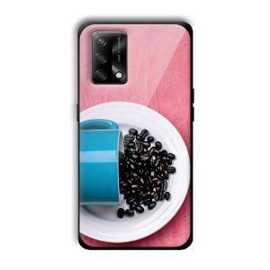 Coffee Beans Customized Printed Glass Back Cover for Oppo F19