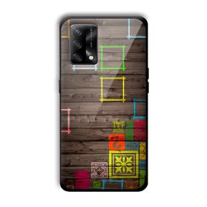 Wooden Pattern Customized Printed Glass Back Cover for Oppo F19