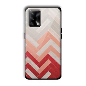 Light Red Customized Printed Glass Back Cover for Oppo F19