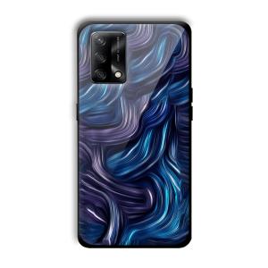 Blue Waves Customized Printed Glass Back Cover for Oppo F19