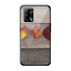 Rusty Leaves Customized Printed Glass Back Cover for Oppo F19