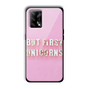 Unicorns Customized Printed Glass Back Cover for Oppo F19