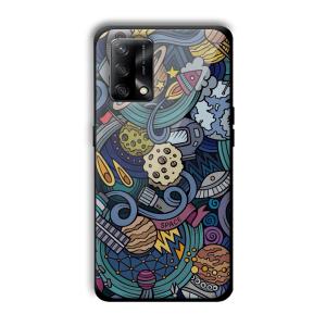 Space Graffiti Customized Printed Glass Back Cover for Oppo F19