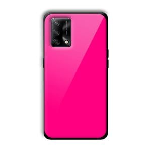Neon Pink Customized Printed Glass Back Cover for Oppo F19
