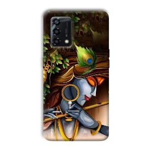 Krishna & Flute Phone Customized Printed Back Cover for Oppo F19s