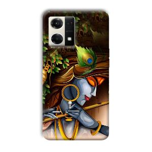 Krishna & Flute Phone Customized Printed Back Cover for Oppo F21s Pro