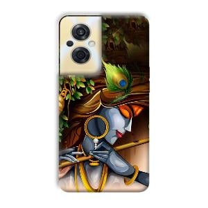 Krishna & Flute Phone Customized Printed Back Cover for Oppo F21s Pro 5G