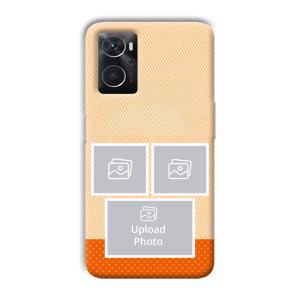 Orange Background Customized Printed Back Cover for Oppo K10