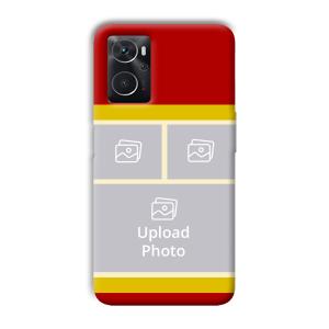 Red Yellow Collage Customized Printed Back Cover for Oppo K10