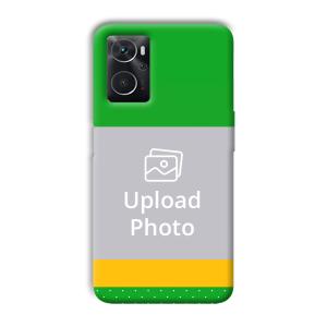 Green Yellow Customized Printed Back Cover for Oppo K10