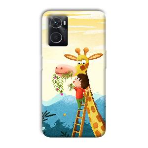 Giraffe & The Boy Phone Customized Printed Back Cover for Oppo K10