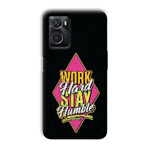 Work Hard Quote Phone Customized Printed Back Cover for Oppo K10