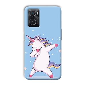 Unicorn Dab Phone Customized Printed Back Cover for Oppo K10