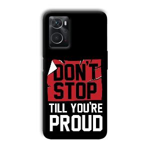 Don't Stop Phone Customized Printed Back Cover for Oppo K10